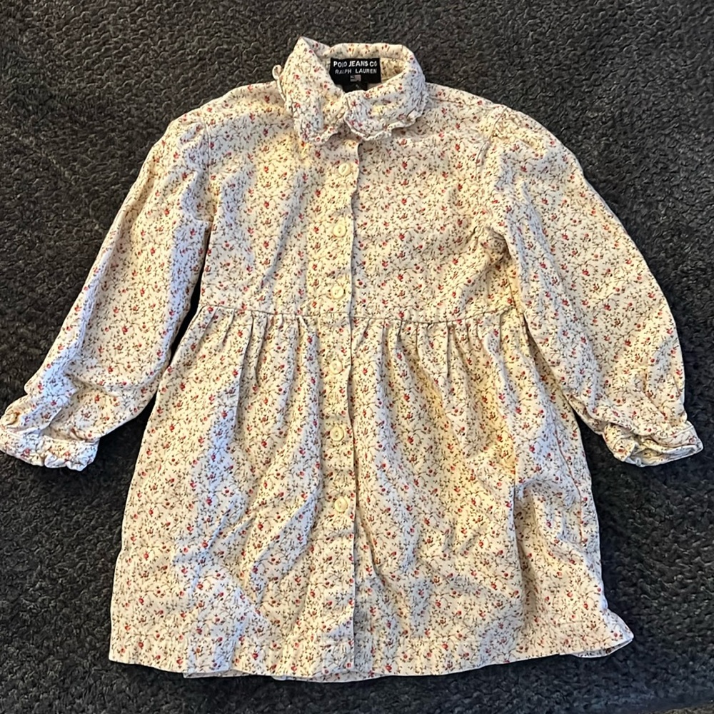 Ralph Lauren Floral Kids Dress - Cream and Red